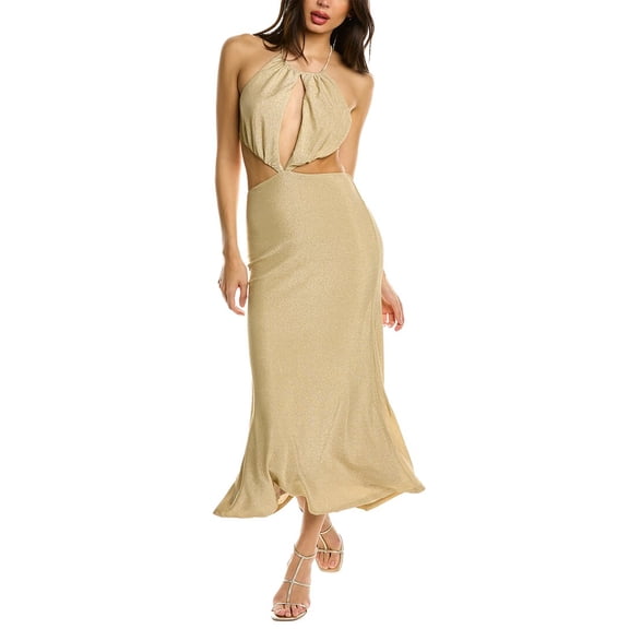 Misha womens  Collection Angel Midi Dress, 4, Brown