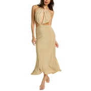 Misha womens Collection Angel Midi Dress, 4, Brown