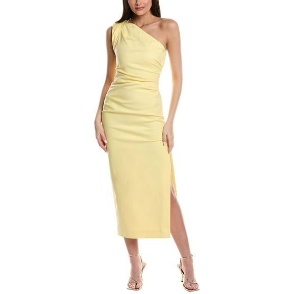 Misha womens  Collection Aubree Midi Dress, s, Yellow