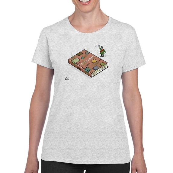 Mishanded Book T-Shirt Women -Morad Kotkot Designs, Female 3X-Large