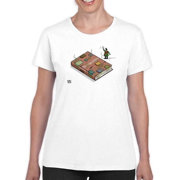 Mishanded Book T-Shirt Women -Morad Kotkot  Designs, Female 4X-Large