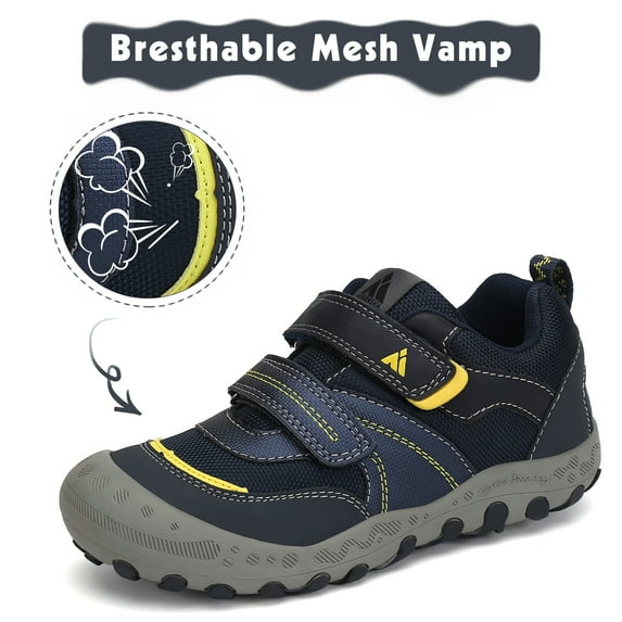 Mishansha Kids Hiking Shoes Boys Girls Sneakers Tennis Shoes Toddler Slip on Running Sports Gym Blue 11.5 little_kid