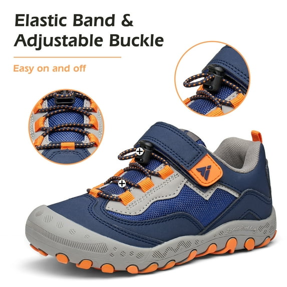 Mishansha Kids Hiking Shoes Boys Girls Sneakers Tennis Shoes Toddler Slip on Running Sports Gym Blue 3 little_kid