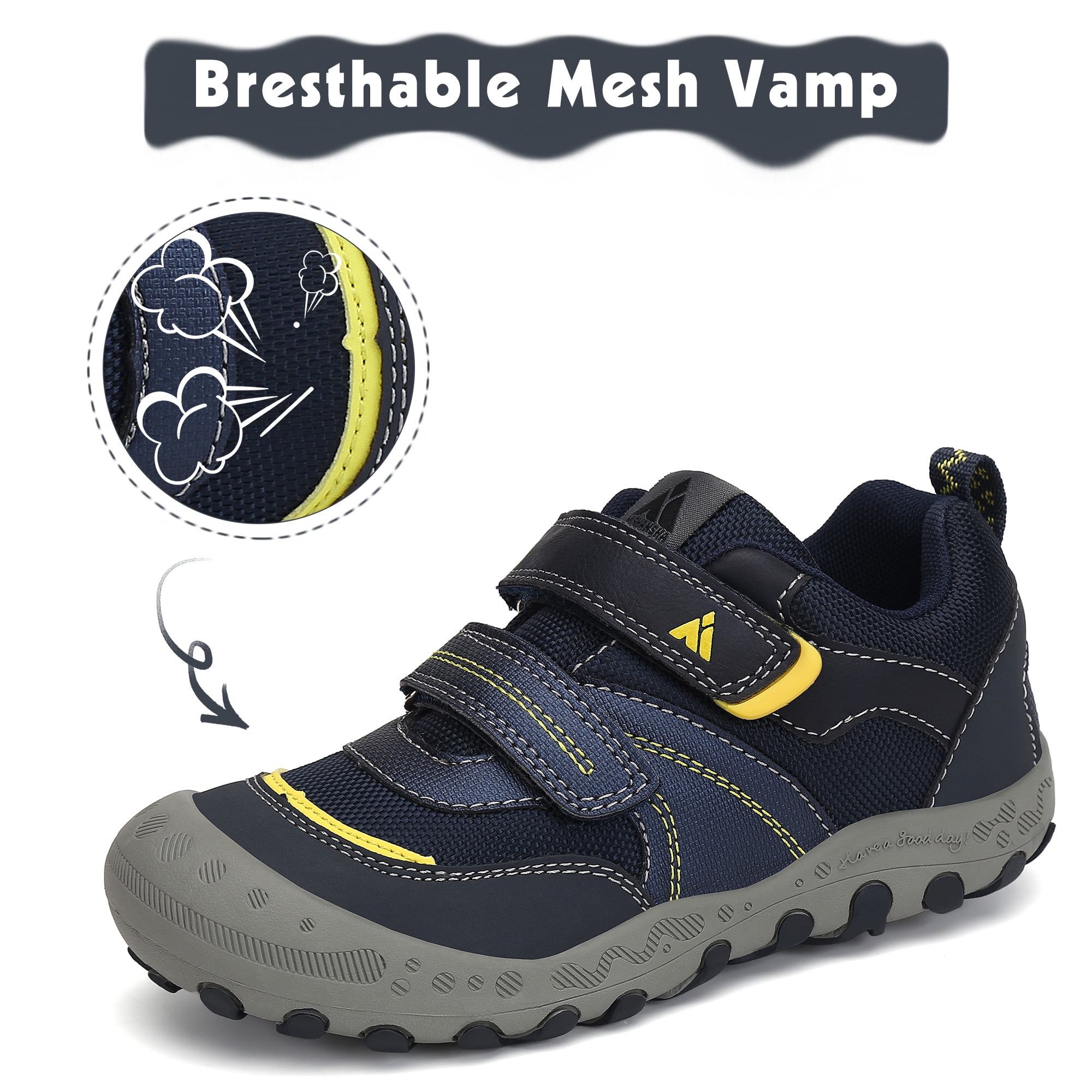 Mishansha Kids Hiking Shoes Boys Girls Sneakers Tennis Shoes Toddler Slip on Running Sports Gym