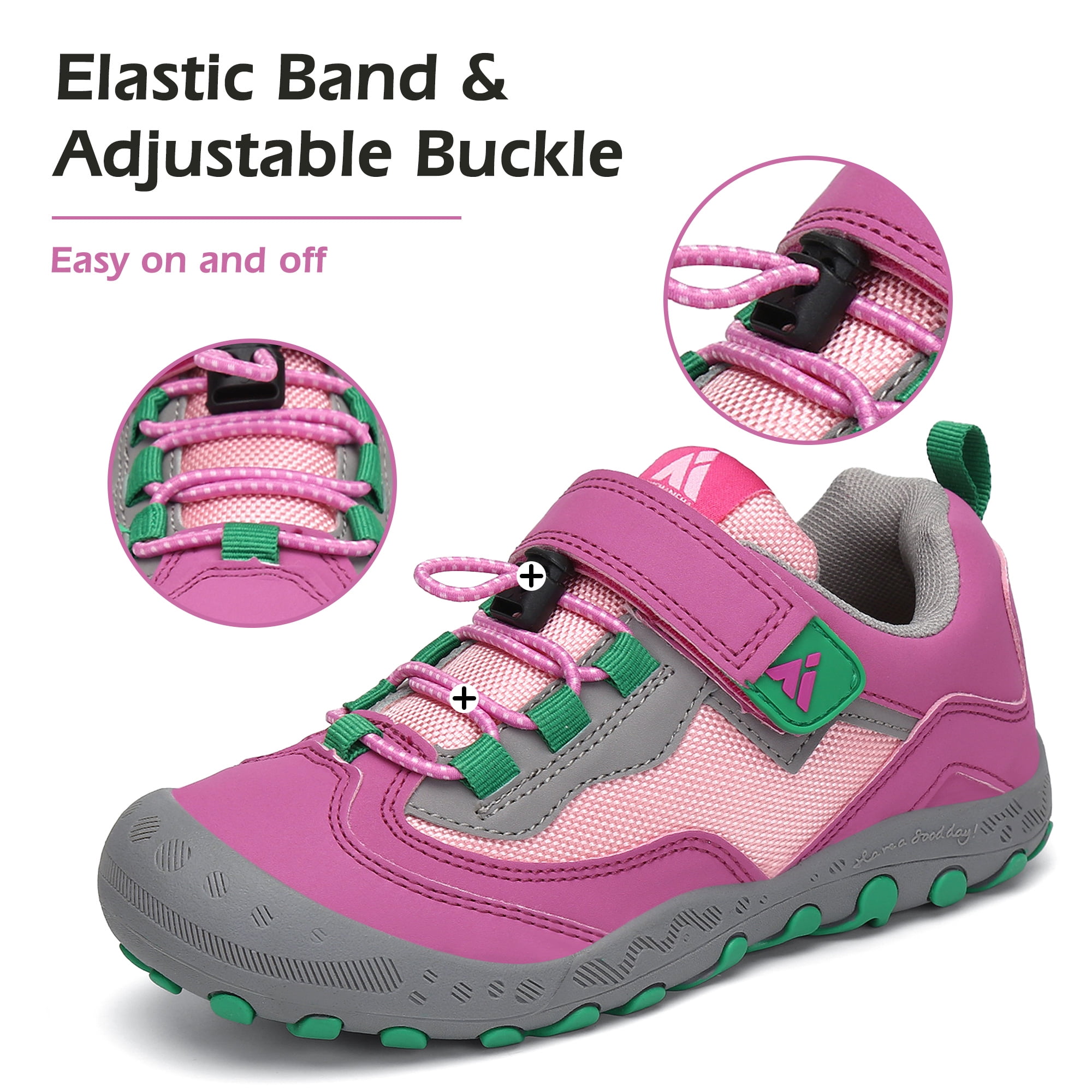 Huesdet Toddler Baby Boys Girls Hiking Boots Waterproof Leather Non Slip Lace Up Outdoor Work Ankle Winter Snow Boots(Pink,2-2.5 Y - View #10
