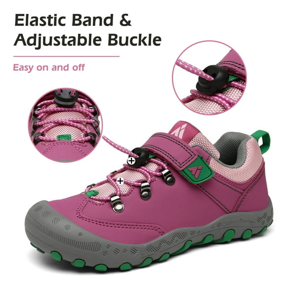 Mishansha Kids Hiking Shoes Boys Girls Sneakers Tennis Shoes Toddler Slip on Running Sports Gym Red 10.5 little_kid