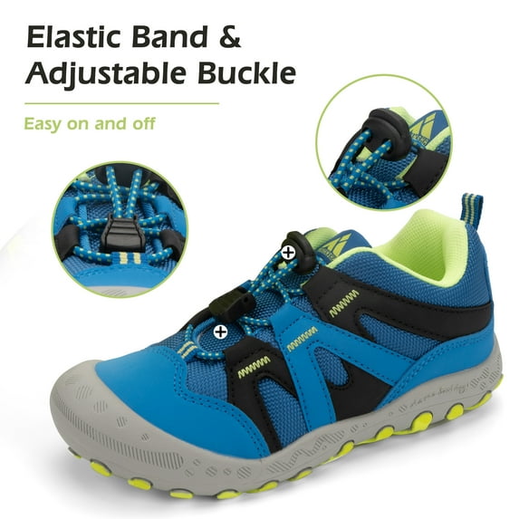 Mishansha Kids Sneakers Boys Girls Hiking Shoes Lightweight Velcro Tennis Shoes Toddler Running Walking Gym Blue 3 little_kid