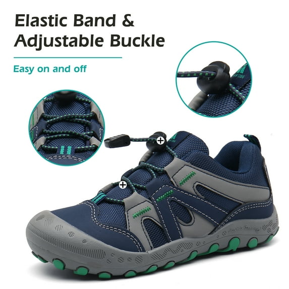 Mishansha Kids Sneakers Boys Girls Hiking Shoes Lightweight Velcro Tennis Shoes Toddler Running Walking Gym Blue 3 little_kid