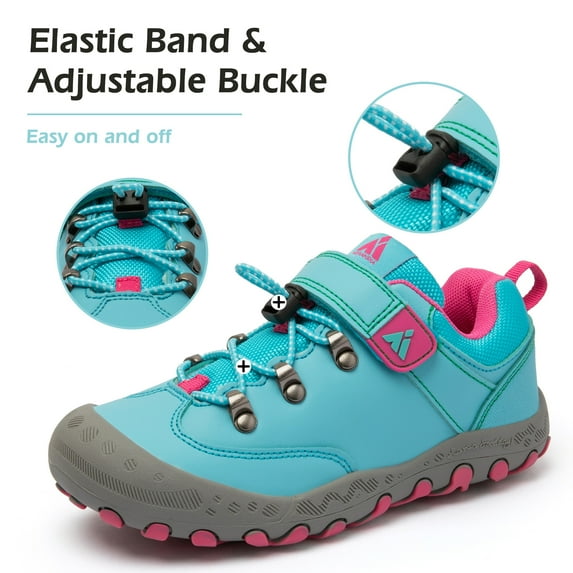 Mishansha Kids Sneakers Boys Girls Hiking Shoes Lightweight Velcro Tennis Shoes Toddler Running Walking Gym Blue 9.5 toddler