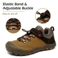 thumbnail image 1 of Mishansha Kids Sneakers Boys Girls Hiking Shoes Lightweight Velcro Tennis Shoes Toddler Running Walking Gym Brown 13 little_kid, 1 of 7