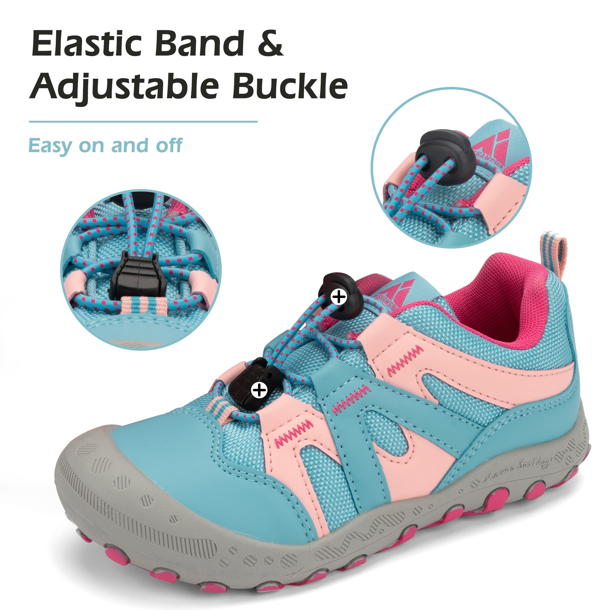 Scarpe Da Trekking Mishansha Per Bambini – Antiscivolo, Traspiranti, Leggere, Con Punta TPR, Rosa Chiaro, Taglia 33