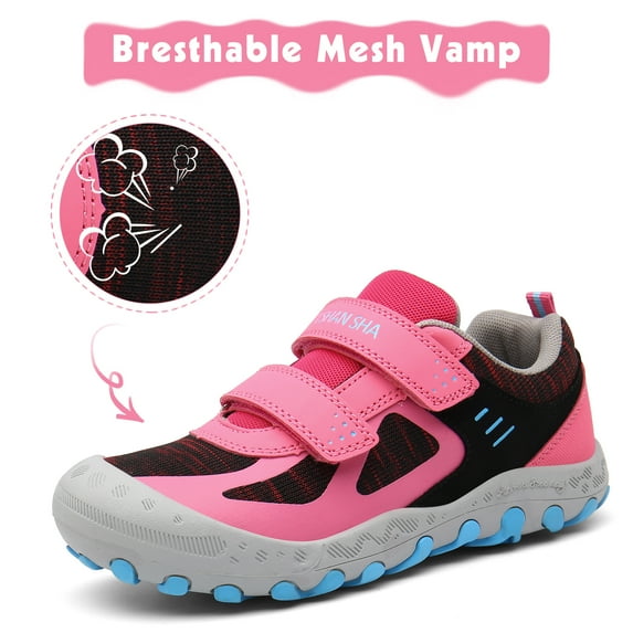 Mishansha Kids Sneakers Boys Girls Hiking Shoes Lightweight Velcro Tennis Shoes Toddler Running Walking Gym Red 8 toddler