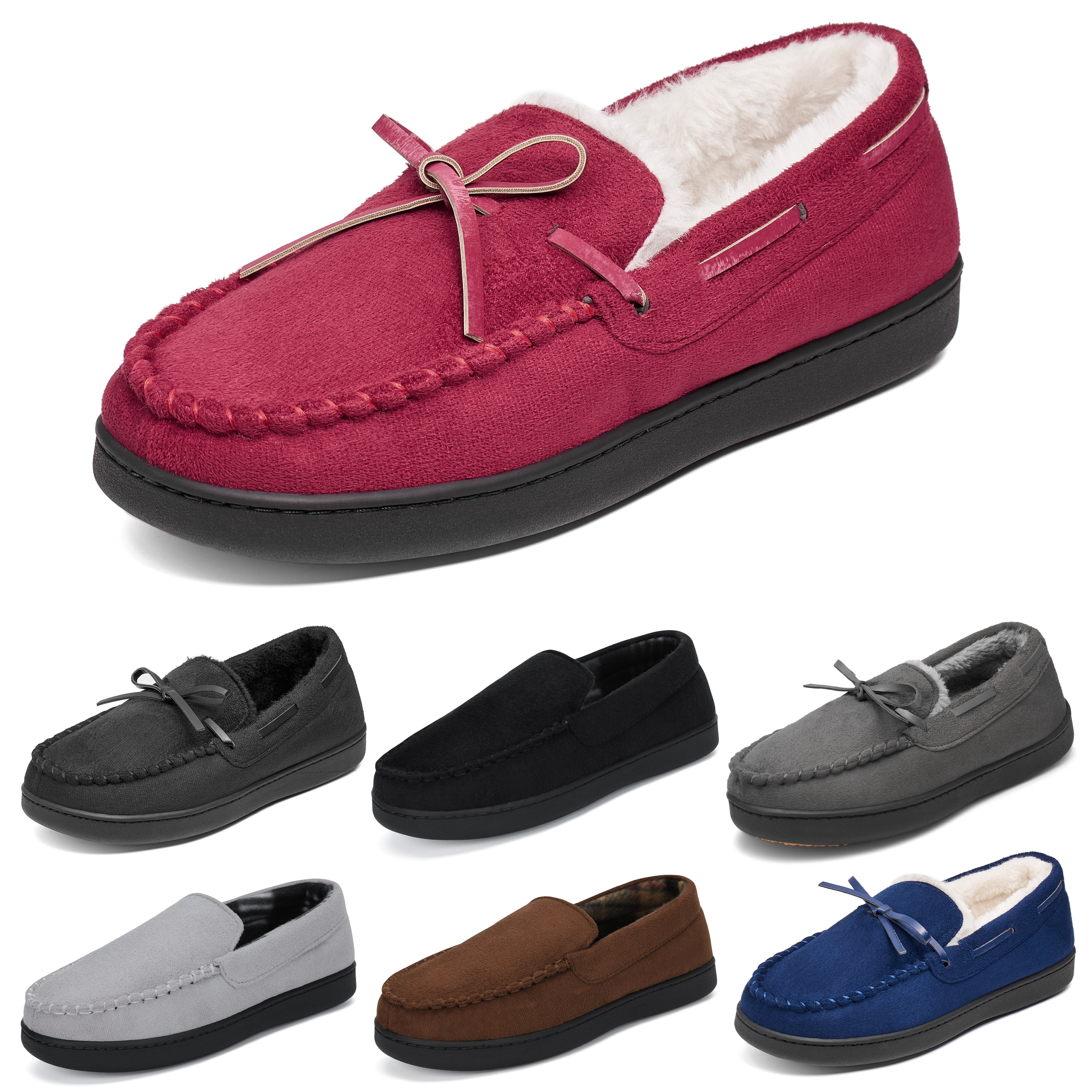 Mishansha Comfort House Shoes for Men Canvas Slip on Shoes Men's Slippers  Lightweight Mules