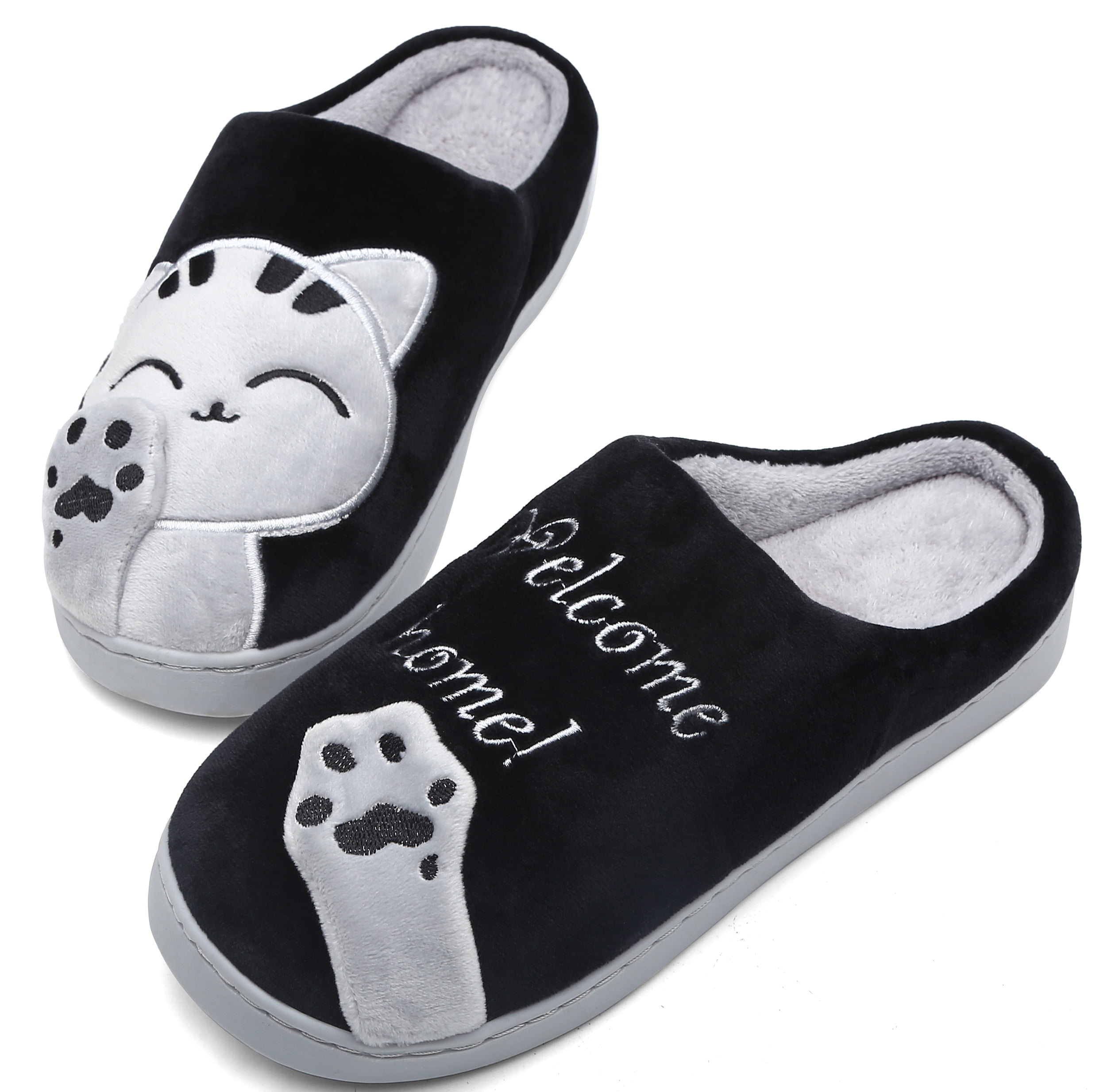 Mishansha Women's Men's Anti-Slip Bedroom House Slippers, Sizes 6.5-13 ...