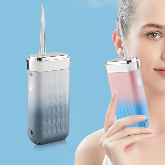 Mishcdea Portable Dental Teeth Cleaner, Adult, 10 cm x 15 cm x 5 cm, Rechargeable, Cordless Water Flosser Set, Gray