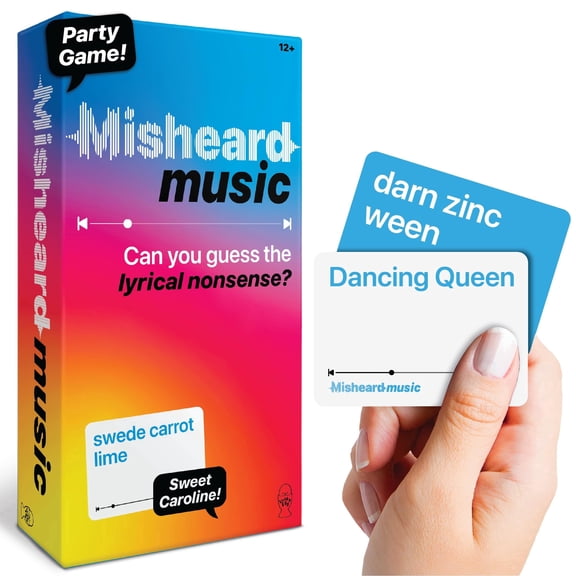Misheard Music – Guess The Song or Artist with 500 Lyrical Nonsense Cards – Hilarious Music Games for Adults & Teens – Fun Family Card Games for Karaoke & Party Entertainment