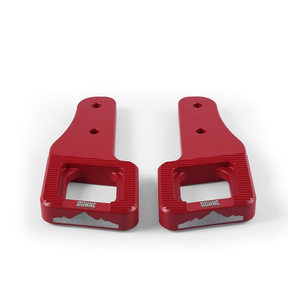 Borne Off-Road Billet Tow Hooks compatible with Ford Raptor 2017+ Micro-Wrinkle Red