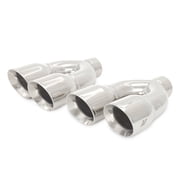 Mishimoto Dual-Y Exhaust Tips, 2.5" Inlet, 3.5" Outlet