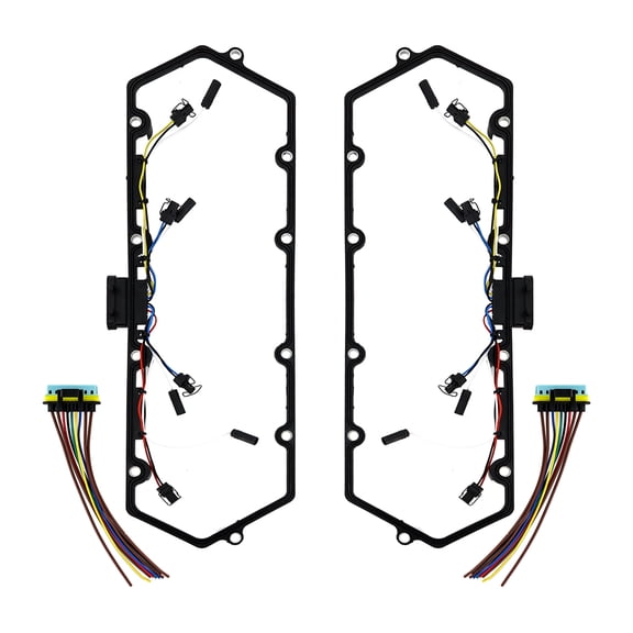 Mishimoto Glow Plug Harness and Valve Cover Gasket Set Compatible With Ford Powerstroke 7.3L 1999-2003