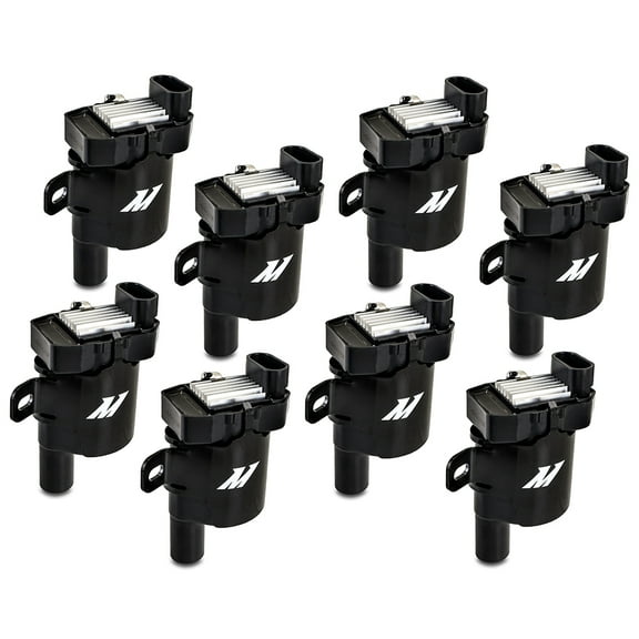 Mishimoto Ignition Coil, Compatible with GM L-Series Truck Engines (Heatsink Style) 1999-2007, Set of 8