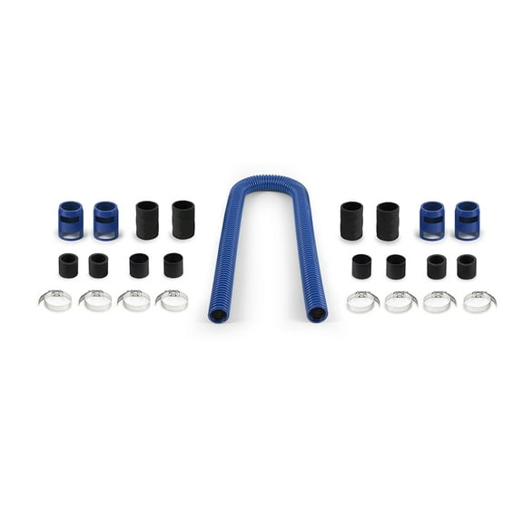 Mishimoto MMAH-U48BL Universal Flexible Stainless Steel Radiator Hose Kit, 48, Blue