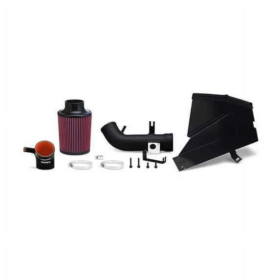 Mishimoto MMAI-CIV-06SIHWBK Performance Air Intake w Heatshield Compatible With Honda Civic Si 2006-2011 Wrinkle Black