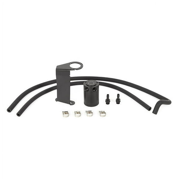 Mishimoto MMBCC-Q50-16PBE Baffled Oil Catch Can Kit, Compatible with Nissan Infiniti Q50 & Q60 3.0T, 2016+, Black