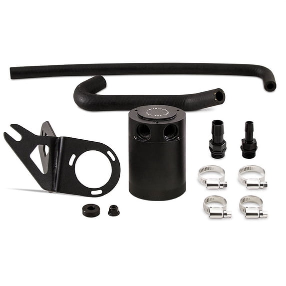 Mishimoto MMBCC-STNGR-18PBE Baffled Oil Catch Can Kit, PCV Compatible with Kia Stinger GT, 2018+, Black