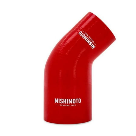 Mishimoto MMCP-R45-3035RD 45-Degree Silicone Transition Coupler, 3.00" to 3.50", Red