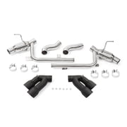 Mishimoto MMEXH-CAM4-16QTPBK Quad Tip Pro Cat-Back Exhaust Compatible With Chevrolet Camaro 2.0T 2016-2018 Black Tips