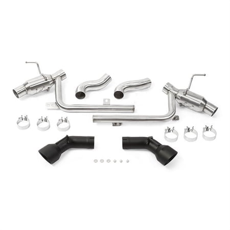 Mishimoto MMEXH-CAM8-16ADTPBK Pro Axleback Exhaust Compatible With Chevrolet Camaro SS Dual Tip 2016-2018 Black
