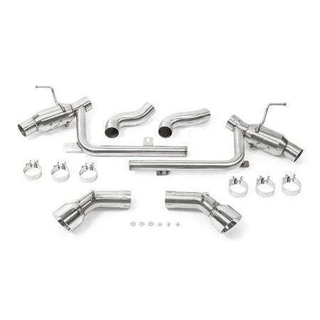 Mishimoto MMEXH-CAM8-16ADTPP Pro Axleback Exhaust Compatible With Chevrolet Camaro SS Dual Tip 2016-2018 Polished