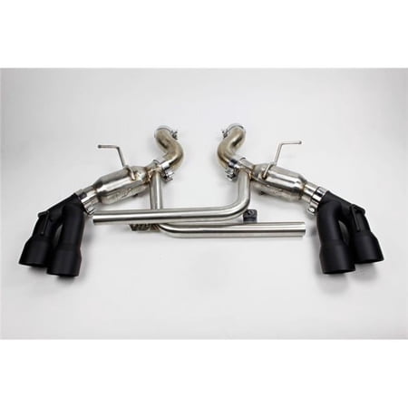 Mishimoto MMEXH-CAM8-16AQTPBK Pro Axleback Exhaust Compatible With Chevrolet Camaro SS Quad Tip 2016-2018 Black
