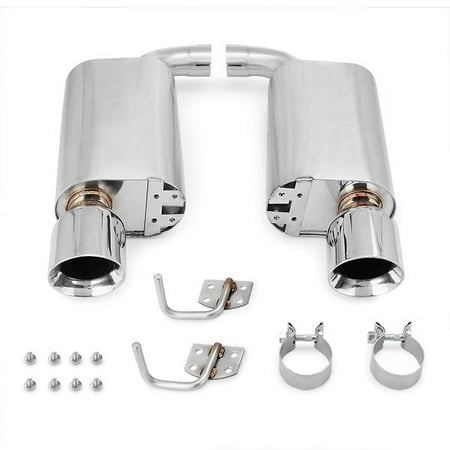 Mishimoto MMEXH-MUS8-15ASP Street Axleback Exhaust Compatible With Ford Mustang GT 2015-2017 Polished Tips