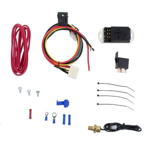Mishimoto MMFAN-CNTL-U18NPT Adjustable Radiator Fan Controller Kit, Includes NPT Temperature Sensor, Black