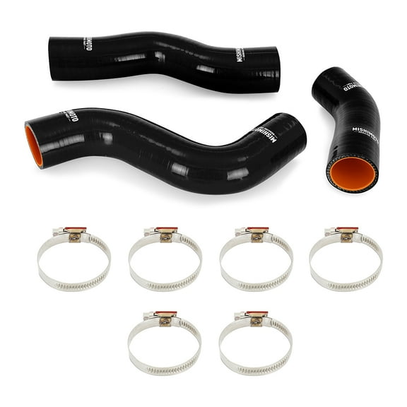 Mishimoto MMHOSE-LCR-92BK Silicone Radiator Hose Kit, Compatible With Toyota Land Cruiser 4.5L 1992-1997, Black