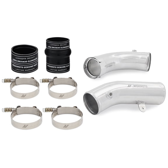 Mishimoto MMICP-DMAX-17CP Cold-Side Intercooler Pipe and Boot Kit, Compatible With Chevrolet/GMC 6.6L Duramax (L5P) 2017-2019, Polished