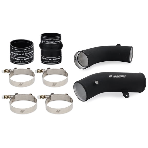 Mishimoto MMICP-DMAX-17CWBK Cold-Side Intercooler Pipe and Boot Kit, Compatible With Chevrolet/GMC 6.6L Duramax (L5P) 2017-2019, Wrinkle Black