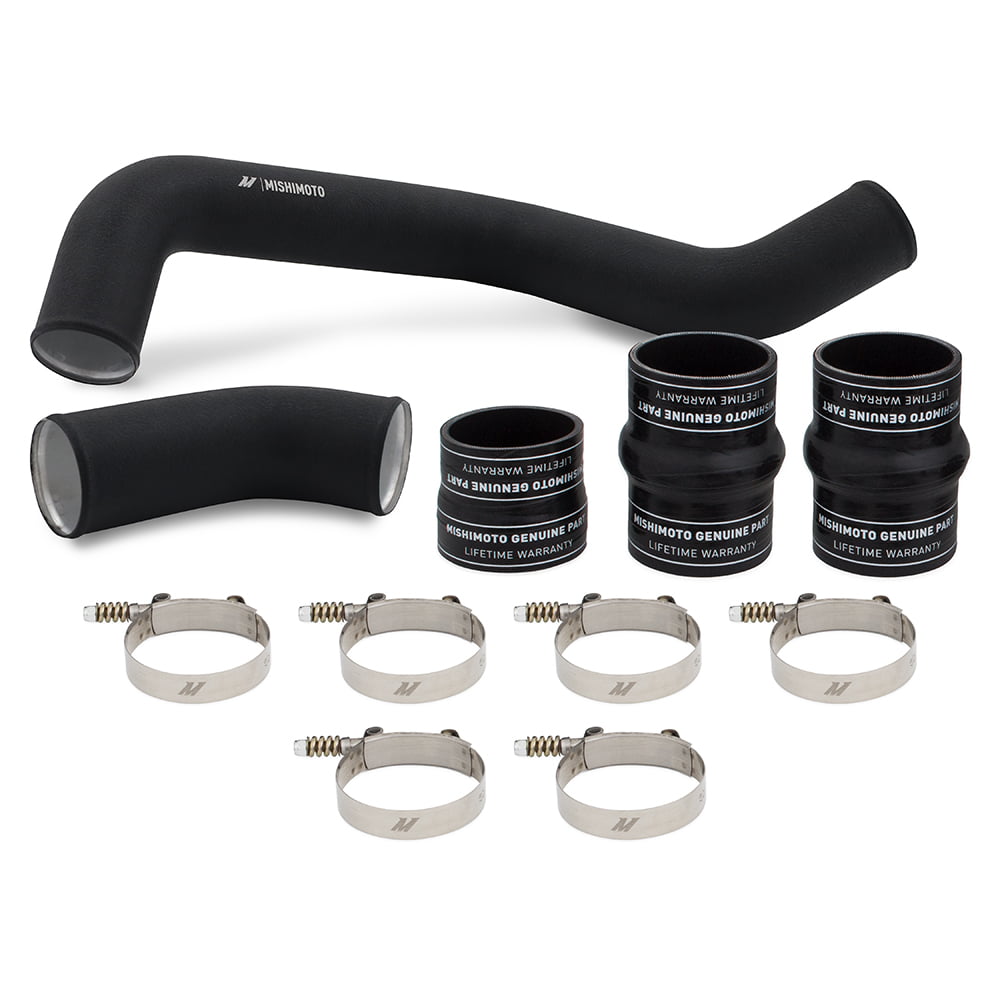 Mishimoto MMICP-DMAX-17HWBK Hot-Side Intercooler Pipe and Boot Kit,  Compatible With Chevrolet/GMC 6.6L Duramax (L5P) 2017-2019, Wrinkle Black 