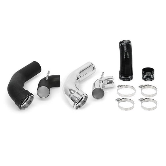 Mishimoto MMICP-F35T-15CWBK Cold-Side Intercooler Pipe Kit Compatible With Ford F-150 3.5 EcoBoost 2015-2016 Wrinkle Black