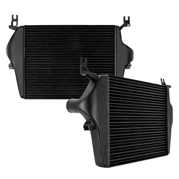 Mishimoto MMINT-F2D-03TBK Cast End Tank Replacement Intercooler, Compatible with Ford Powerstroke 6.0L, 2003-2007
