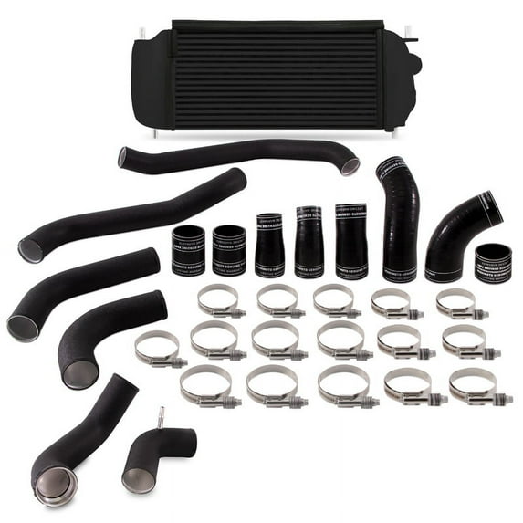 Mishimoto MMINT-F35T-17KBBK Intercooler Kit Compatible With Ford F-150 Raptor 2017-2021 Black Cooler & Pipes