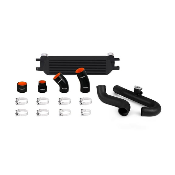 Mishimoto MMINT-MUS4-15KWBK Performance Intercooler Kit Compatible With Ford Mustang EcoBoost 2015-2023 Black Cooler & Pipes