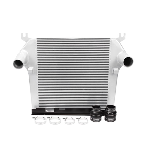 Mishimoto MMINT-RAM-10SL Performance Intercooler Compatible With Dodge Ram - Cummins 6.7 2010-2012 Silver