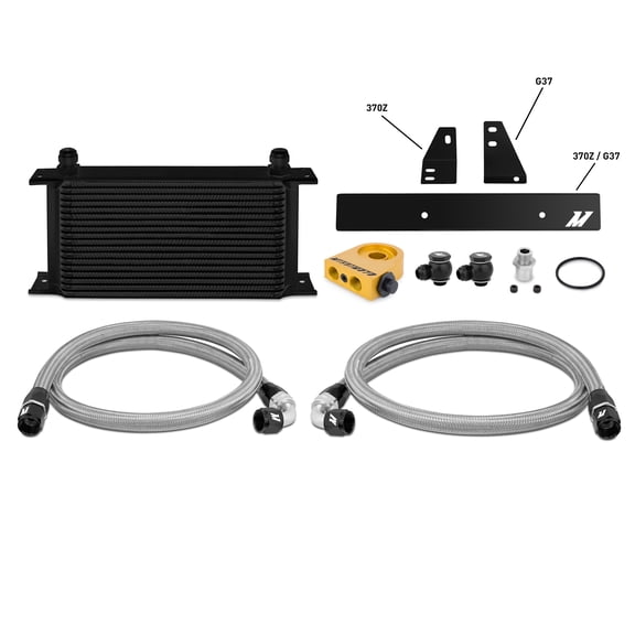 Mishimoto MMOC-370Z-09T Oil Cooler Kit Compatible With Nissan 370Z 2009-2020 Infiniti G37, 2008-2015 Coupe only  Silver