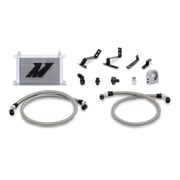 Mishimoto MMOC-CAM8-16SL Oil Cooler Kit Non-Low Temp Thermostatic Compatible With Chevrolet Camaro SS 2016+ Silver