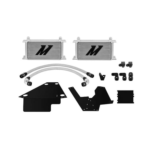 Mishimoto MMOC-EVO-08 Oil Cooler Kit Compatible With Mitsubishi Lancer Evo X 2008-2015 Silver