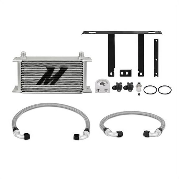 Mishimoto MMOC-GEN4-10 Oil Cooler Kit Compatible With Hyundai Genesis Coupe 2.0T 2010-2012 Silver