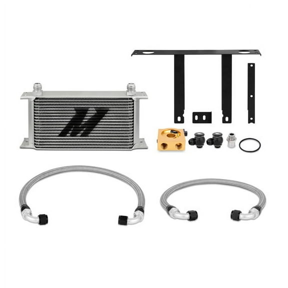 Mishimoto MMOC-GEN4-10T Oil Cooler Kit Thermostatic Compatible With Hyundai Genesis Coupe 2.0T 2010-2012 Silver
