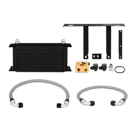 Mishimoto MMOC-GEN4-10TBK Oil Cooler Kit Thermostatic Compatible With Hyundai Genesis Coupe 2.0T 2010-2012 Black